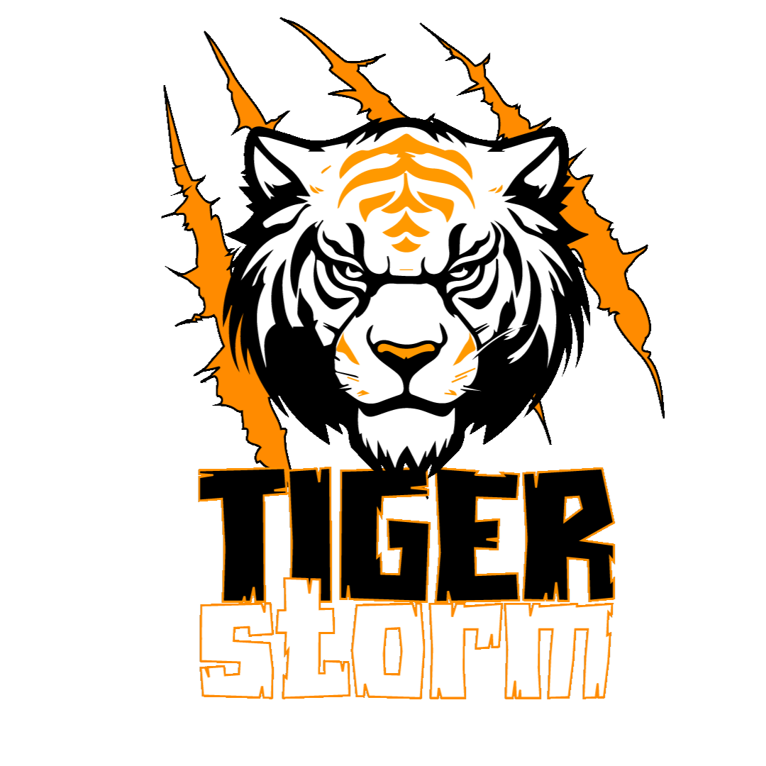 Un logo/titre d'un logo pour une page 'Tiger short' in English; Elle est supposée contient un logo de Tiger en majuscule à...